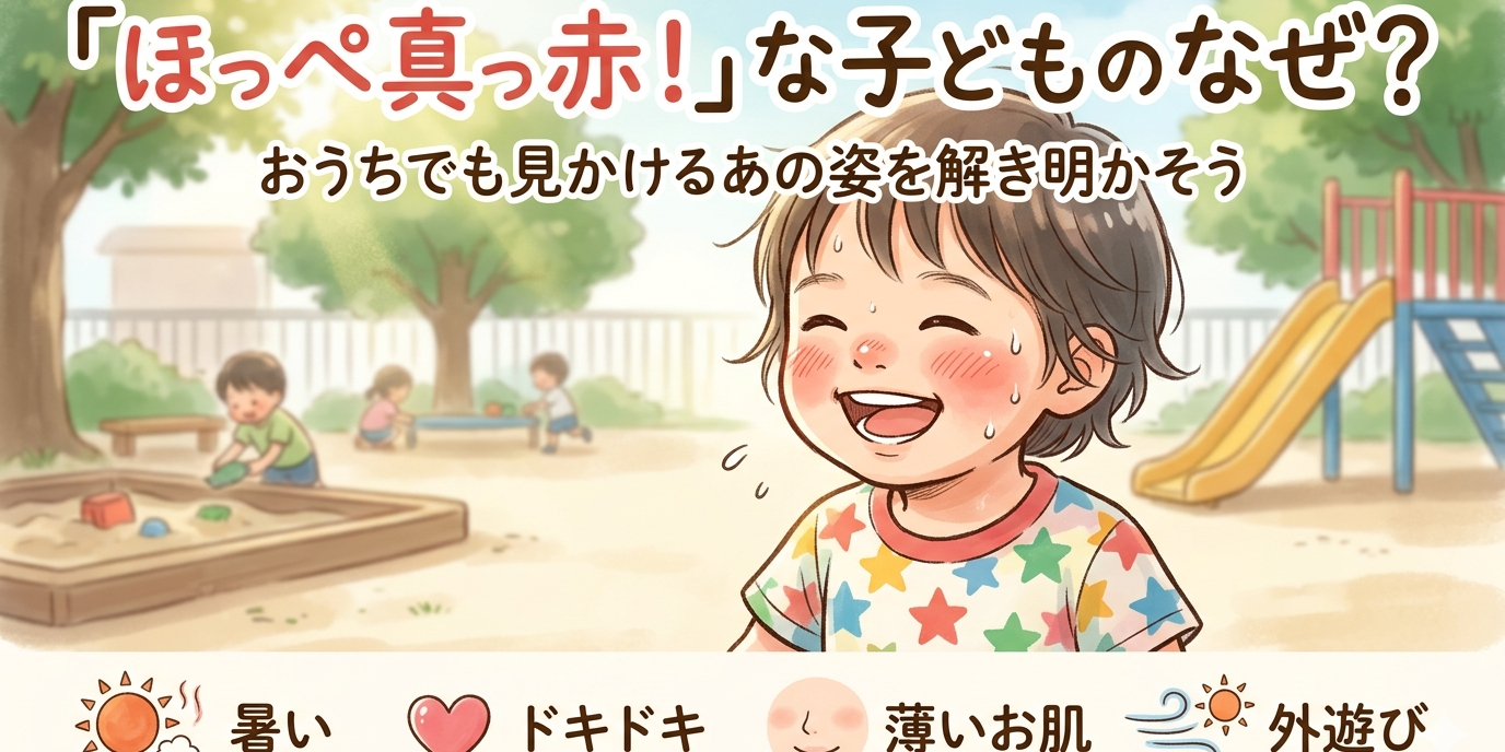 「ほっぺ真っ赤!」な子どものなぜ?おうちでも見かけるあの姿を解き明かそう