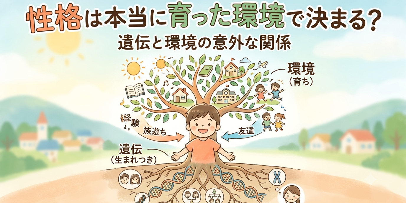 人の性格は本当に育った環境で決まるのか? 遺伝と環境の意外な関係