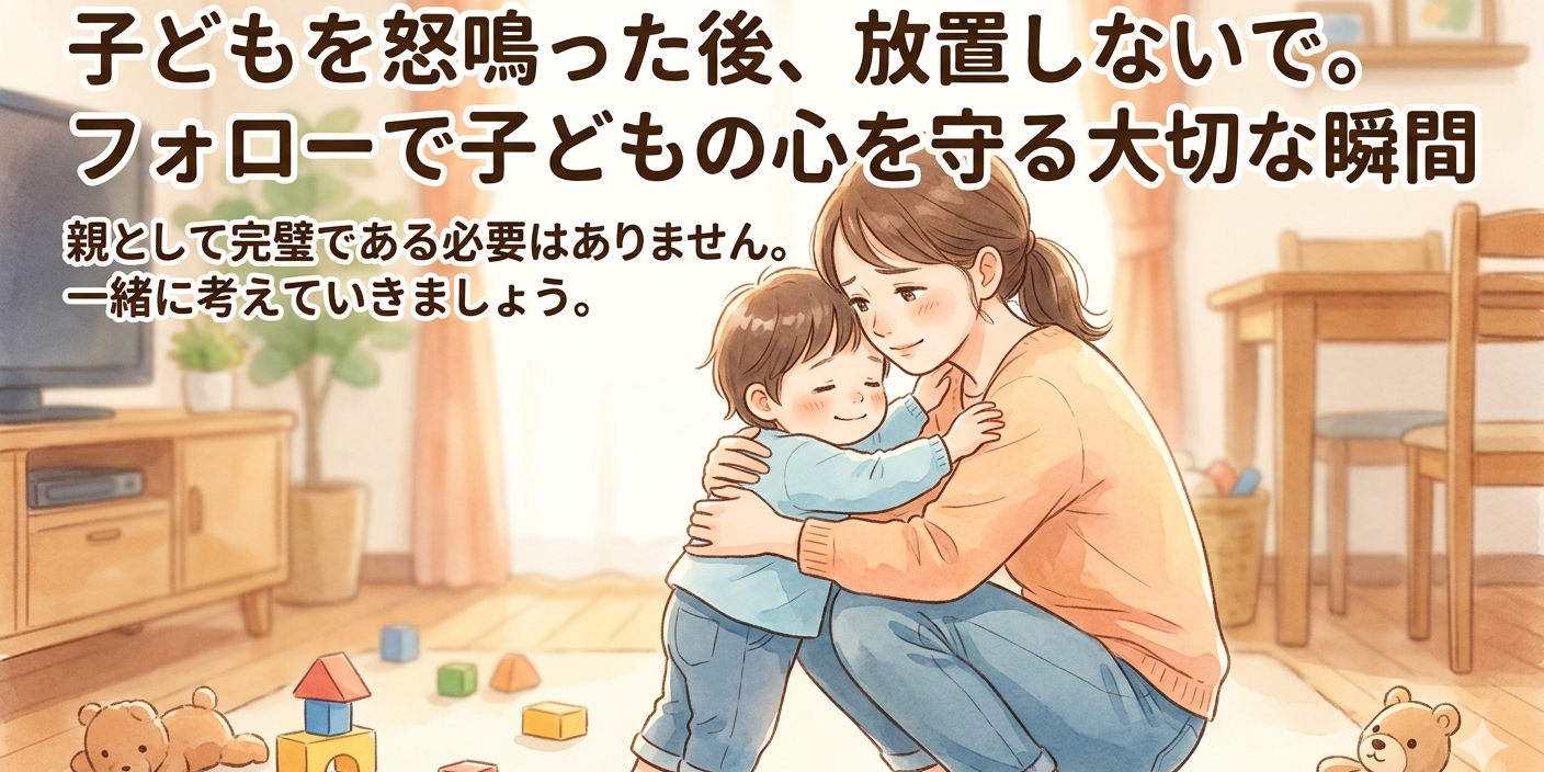 子どもを怒鳴った後、放置しないで。フォローで子どもの心を守る大切な瞬間