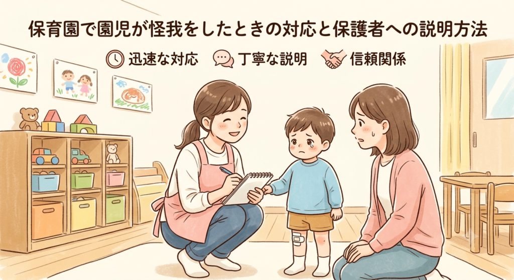 保育園で園児が怪我をしたときの対応と保護者への説明方法