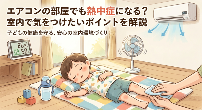 子どもはエアコンの部屋でも熱中症になる？室内で気をつけたいポイントを解説