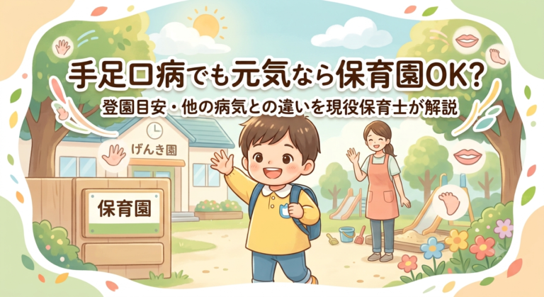 手足口病とは？元気なら保育園に行っていいの？他の病気の可能性も解説