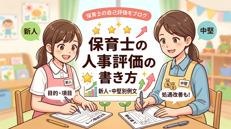 保育士の人事評価の書き方｜目的・評価項目・新人・中堅別の例文をわかりやすく解説